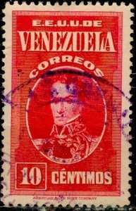 Venezuela; 1938: Sc. # 328: Used Single Stamp