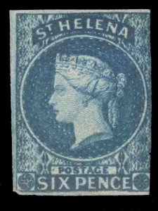 MOMEN: ST. HELENA SG #1 1856 IMPERF UNUSED NO GUM £500 LOT #66246