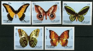 1972 Sharjah 1018-1022 Butterflies 3,80 €