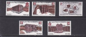 Ethiopia # 553-557, Rock Churches, Mint NH, 1/2 Cat.