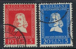 Netherlands B236-37 Used 1952 Part set (ak2372)