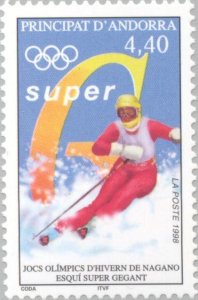 Andorra French Post 1998 MNH Stamps Scott 490 Sport Olympic Games Skiing