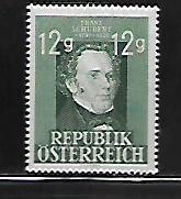 AUSTRIA, 491, MNH,FRANZ SCHUBERT