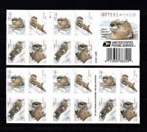 USA FOREVER BOOKLET SC# 5648-5651 OTTERS IN SNOW - MNH PL# B11111