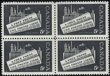 CANADA   #375 MNH BLOCK OF 4 (2)