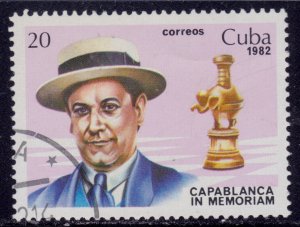 Cuba, 1982, Memorial of Jose Capablanca, Chess Player, 20c, Mi#2710, used,++