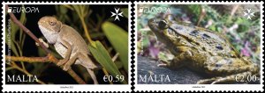 Malta 2021 MNH Stamps Europa CEPT Frog Chameleon Animals Endangered Wildlife