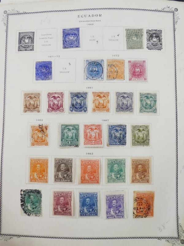 EDW1949SELL : ECUADOR Very clean Mint & Used collection on album pages Cat $1724