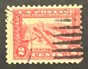 Scott#: 402 - Pedro Miguel Locks, Panama Canal 2¢ 1916 single used stamp - Lot 7