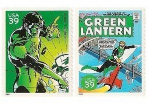 US 4084b 4084l DC Comics Super Heroes Green Lantern 39c 2 stamps MNH 2006