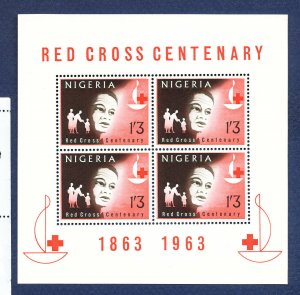 NIGERIA - Scott 149a - FVF MNH S/S - Red Cross - 1963