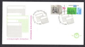 Netherlands 1991  FDC 287  library