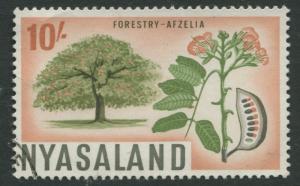 Nyasaland - Scott 133 - Definitive Issue -1964- VFU - Single 10/- Stamp