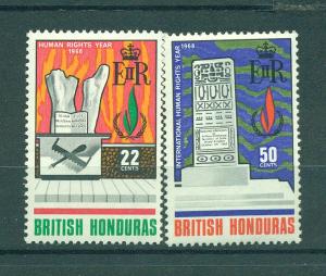 British Honduras sc# 212-213 mlh cat value $.60