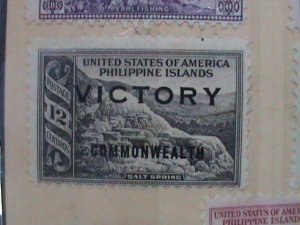 PHILIPPINES 1945- 77 YEARS OLD- P0STCARD- SC# 485-92 MINT STAMPS ON-VERY FINE