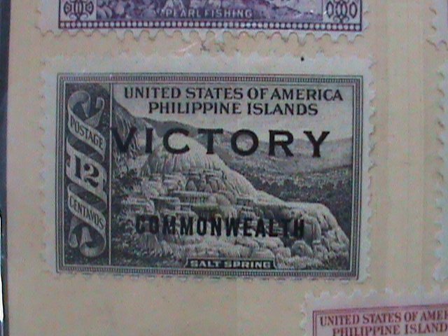 PHILIPPINES 1945- 77 YEARS OLD- P0STCARD- SC# 485-92 MINT STAMPS ON-VERY FINE
