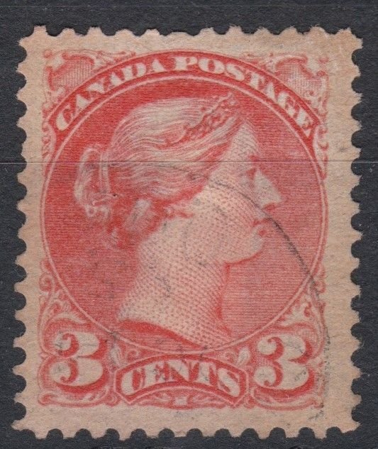 Canada 1897 Sg105 3c Bright Vermilion Used Nice Cds