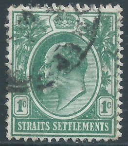 Straits Settlements, Sc #129, 1c Used