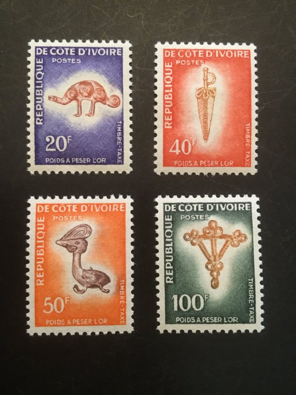 Ivory Coast J34-J37 F-VF MHR. Scott $ 8.40