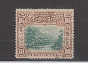 North Borneo 1902 16c SG107 VFU JK1622