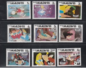 Maldive Islands # 887-895, Disney -Alice in Wonderland, Mint NH, 1/2 Cat.