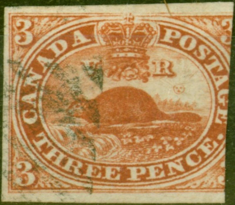 Canada 1851 3d Red SG1 Average Used