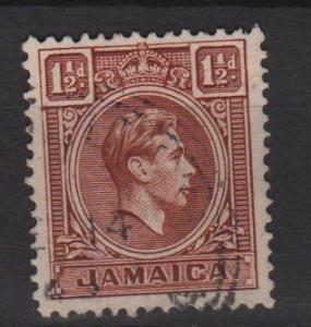 Jamaica 1938 - Scott 118 used - 1.1/2 p, King George VI