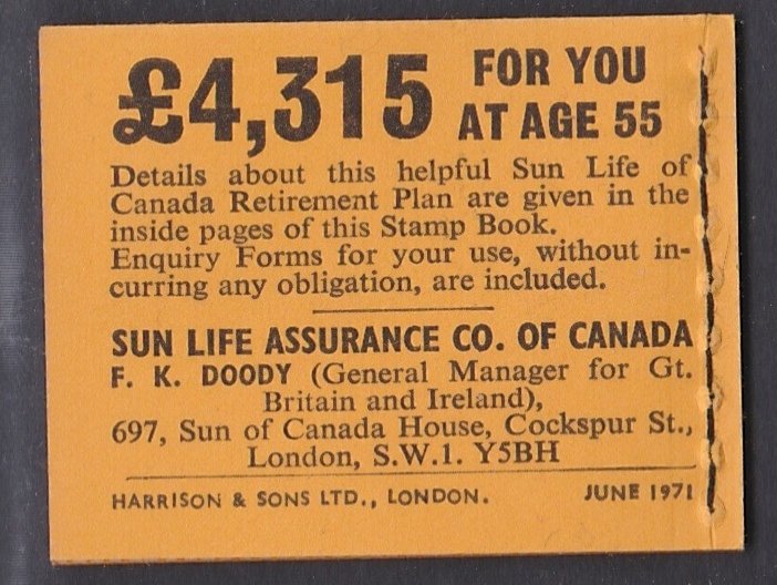 BK127 1971 Booklet MNH