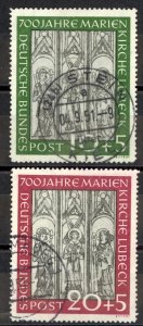 Germany Sc# B316-B317 Used 1951 Frescoes from Marienkirche