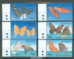 Bahamas #1235-1240  Single (Complete Set) (Butterflies)
