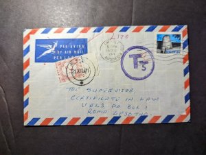 1971 Rhodesia Airmail Lesotho Postage Due Cover Umtali to Roma Lesotho