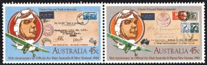 Australia SC#890-891 45¢ Charles Ulm, Faith in Australia & PNG (1984) MNH