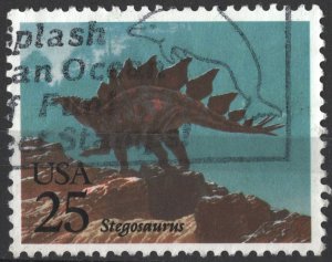 SC#2424 25¢ Dinosaurs: Stegosaurus (1989) Used