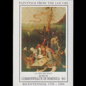 DOMINICA 1993 - Scott# 1543 S/S Louvre Museum Ptg NH