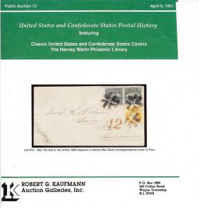 United States and Confederate States Postal History: Feat...