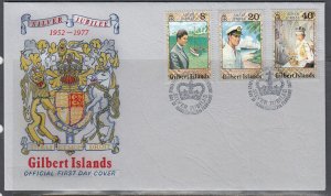 Gilbert Islands Scott 293-5 FDC - 1977 Silver Jubilee