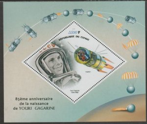 CONGO B - 2019 - Yuri Gagarin - Perf Min Sheet - MNH - Private Issue