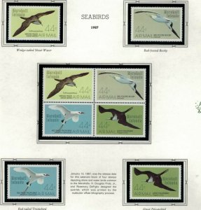 ZAYIX - 1987 Marshall Islands #C13-C16a Air Post - MNH - Seabirds - Marine Life 