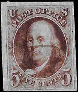 US #1 Used... America's First Postage Stamp portolio...SCV $425.00... 4 ...