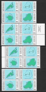 MICRONESIA (30) Setenant Blks-Plate Blocks Sc#4a (Sc#1-4) ALL Mint Never Hinged