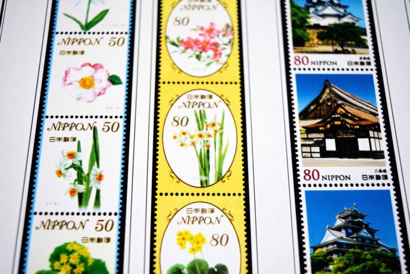 COLOR PRINTED JAPAN 2011-2013 STAMP ALBUM PAGES (89 illustrated pages)