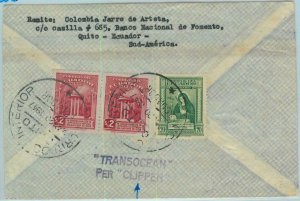 95552 -  ECUADOR - POSTAL HISTORY - Airmail COVER to ITALY 1947  - Clipper