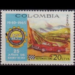 COLOMBIA 1966 - Scott# C480 Automobile Club Set of 1 LH