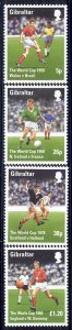 Gibraltar - 1998 Set of 4 World Cup soccer #746-49 cv $ 6.10 Lot# 211