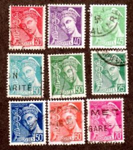 France # 359//368 Used!