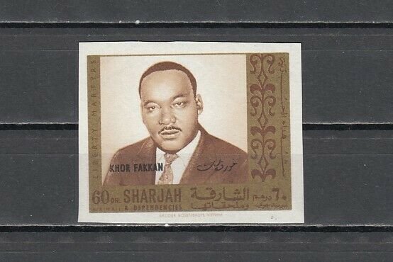 Khor Fakkan, Mi cat. 197 only. Martin Luther King jr IMPERF value from set. ^