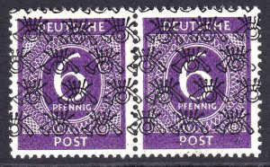 GERMANY 6pf PAIR ERROR INVERTED OVERPRINT OG NH U/M F/VF SIGNED BEAUTIFUL GUM #2