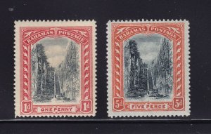 Bahamas Scott # 33 - 34 VF OG mint previously hinged cv $ 26 ! see pic !