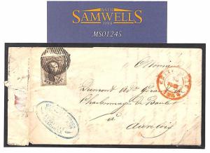 BELGIUM Cover *Chatelet* 1854 Entire Tamines Aurelois 10c Four Margins MS1245