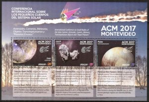Uruguay 2017 Space Astronomy Comets Asteroids Meteorites S/S MNH